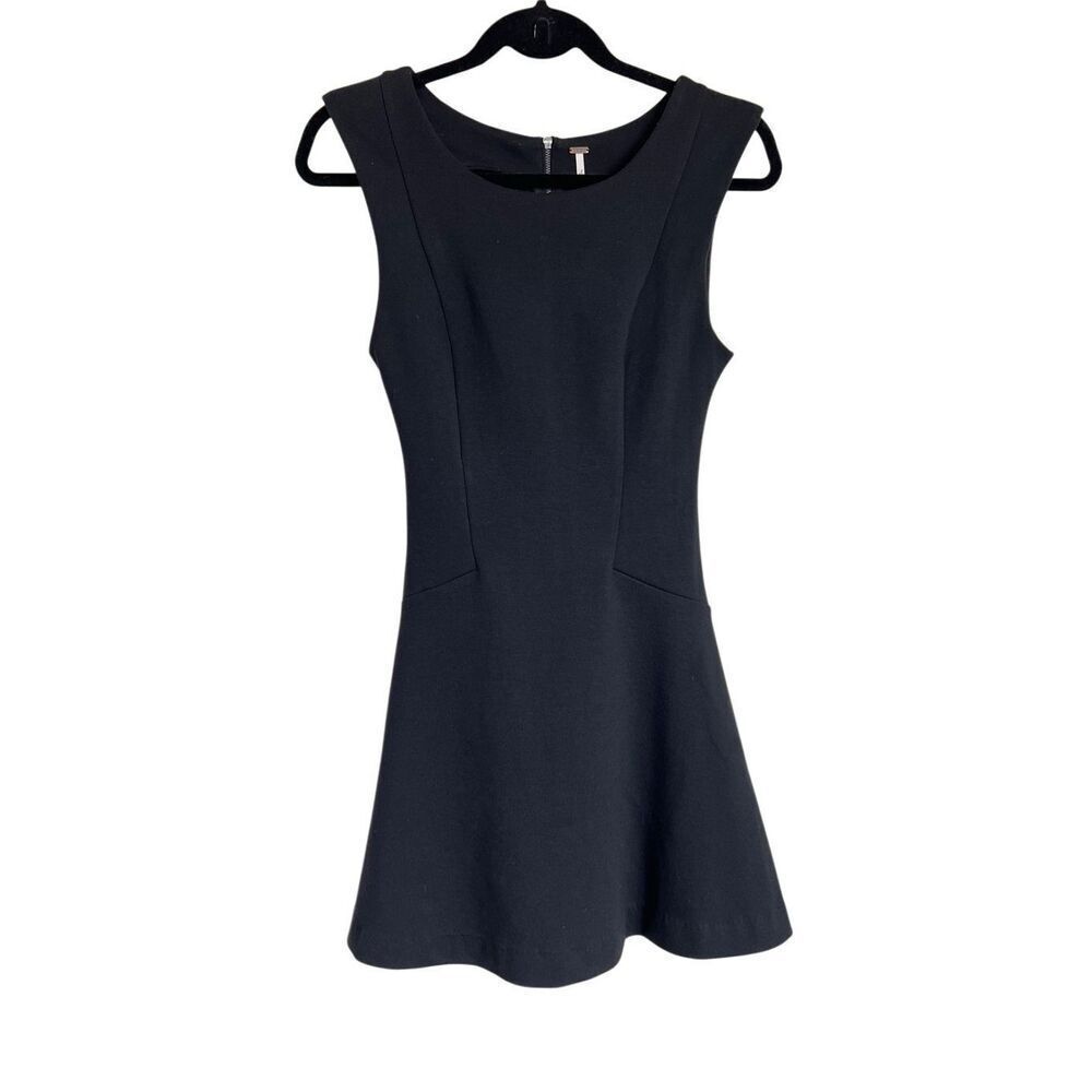 Free People Dress Womens Sz XS Black‎ Fit & Flare Mini Sleeveless Cocktail Party